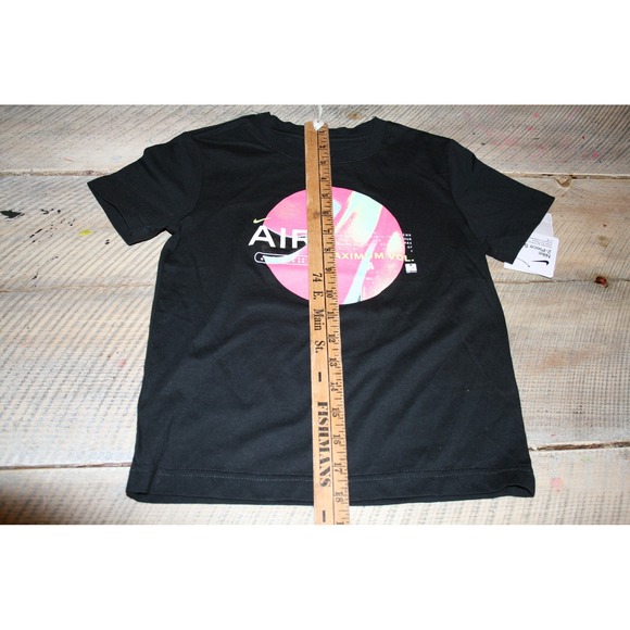 Nike Air T-Shirt Kids Size 7 Black NEW Dri-FIT Maximum Vol Graphic 86M381-023 - Picture 5 of 6